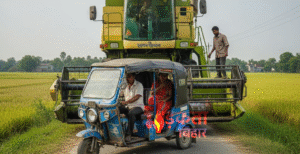 जमुई में ई-रिक्शा और धान काटने वाली मशीन&hellip;