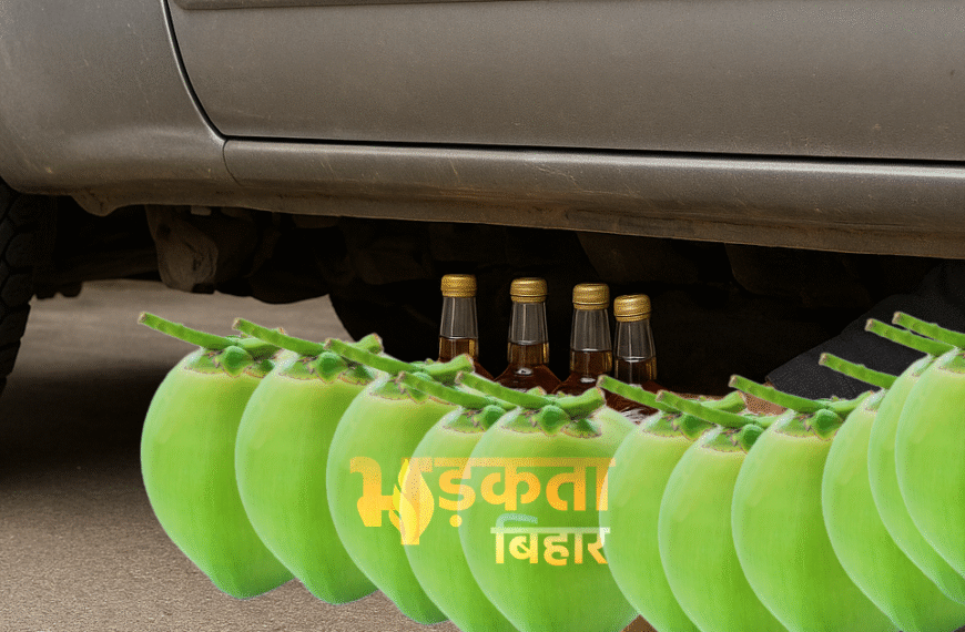 डाभ के नीचे छिपाकर लाई जा रही शराब जब्त: जमुई में डुमरी चेकपोस्ट पर 615 लीटर अवैध अंग्रेजी शराब बरामद, दो तस्कर गिरफ्तार