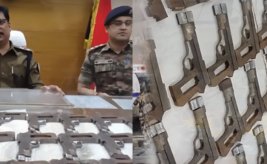 लखीसराय में अवैध मिनी गन फैक्ट्री का भंडाफोड़: डेयरी के नाम पर चलता था हथियारों का धंधा, 6 तस्कर गिरफ्तार; 40 अधनिर्मित पिस्टल बरामद
