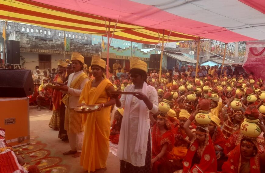 गढ़पुरा के मोरकाही गांव में भव्य गायत्री महायज्ञ, कलश शोभायात्रा से गुंजा क्षेत्र