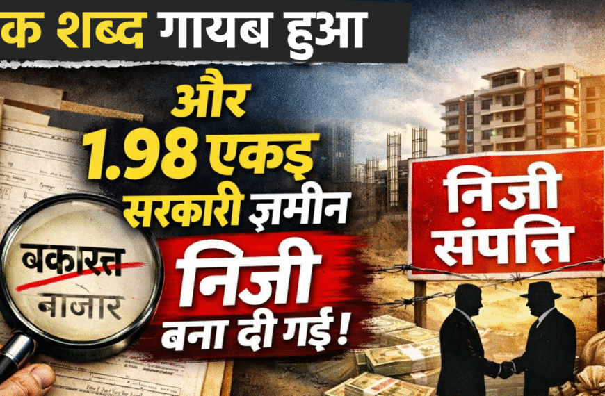 मोतीहारी में फाइलों का फ्रॉड: एक शब्द गायब हुआ और 1.98 एकड़ सरकारी ज़मीन निजी बना दी गई