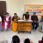 बेगूसराय में मिथिला चित्रकला कार्यशाला का आयोजन, छात्राओं ने सीखी लोक कला की बारीकियां