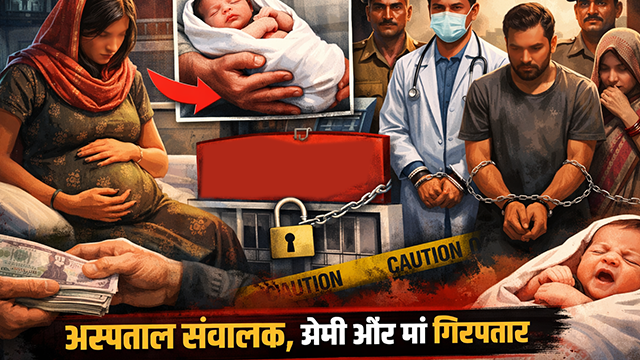 पटना में नवजात बेचने की साजिश का खुलासा: नाबालिग का सिजेरियन कर बच्चा बेचने की तैयारी, अस्पताल संचालक समेत तीन गिरफ्तार