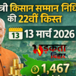 Pradhan Mantri Kisan Samman Nidhi की 22वीं किस्त 13 मार्च को, किसानों के खातों में आएगी रकम