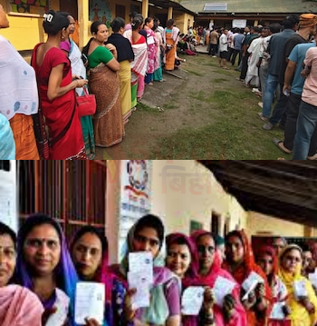 तीन राज्यों में मतदान जारी, असम में 59% से ज्यादा वोटिंग; केरल-पुडुचेरी में भी दिखा उत्साह